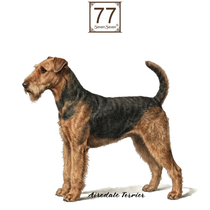Airedale Terrier - bawełniana torba canvas