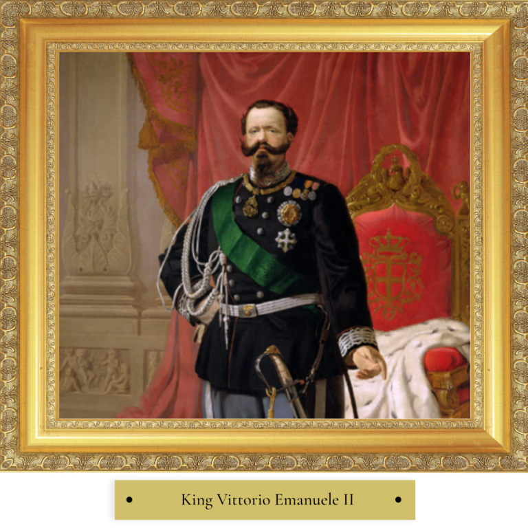 Vittorio Emanuele II z bawołem
