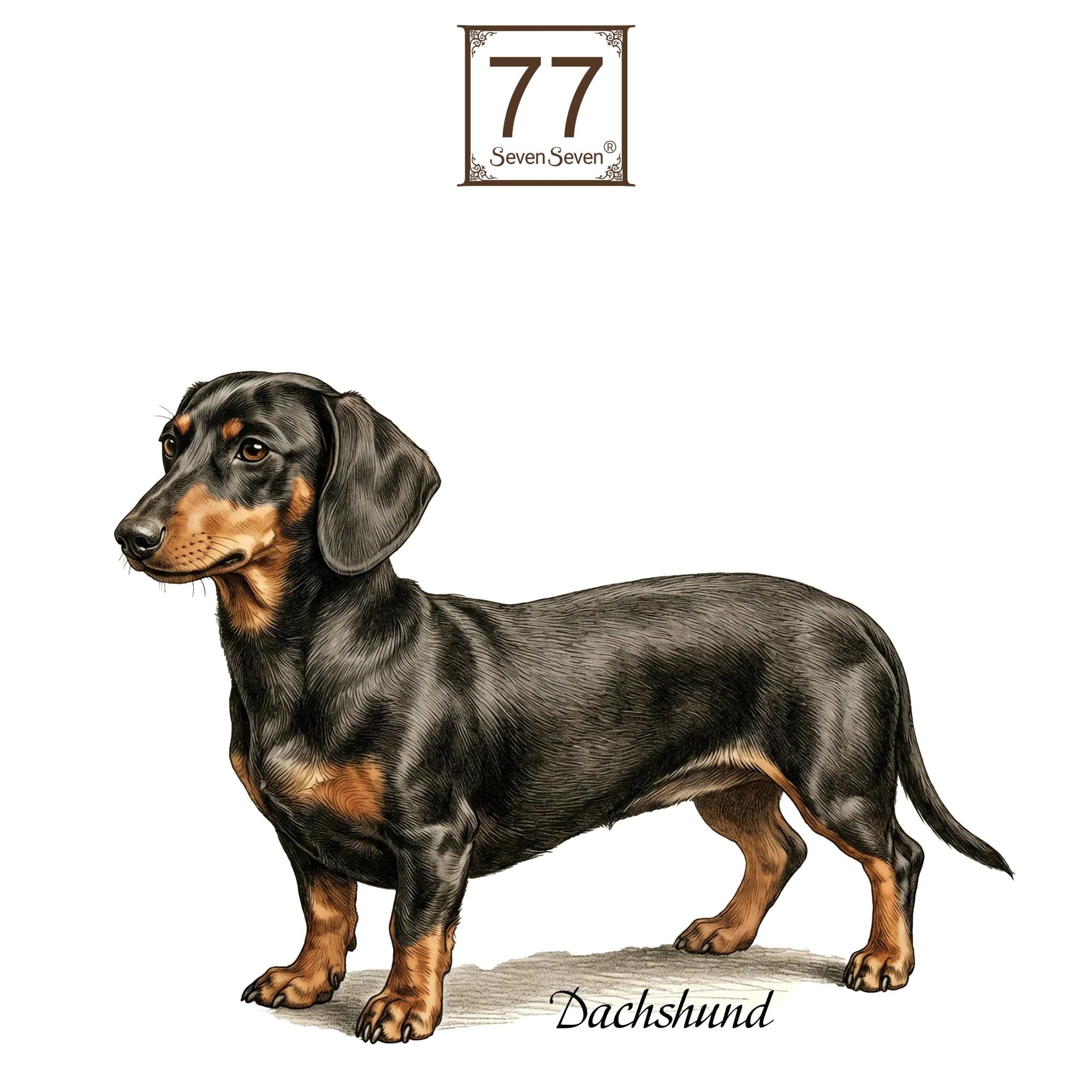 Jamnik (Dachshund) - bawełniana torba canvas - obrazek 5