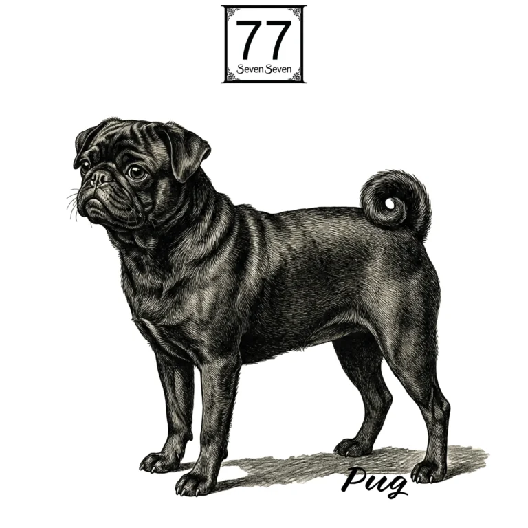 Mops (Pug) - bawełniana torba canvas