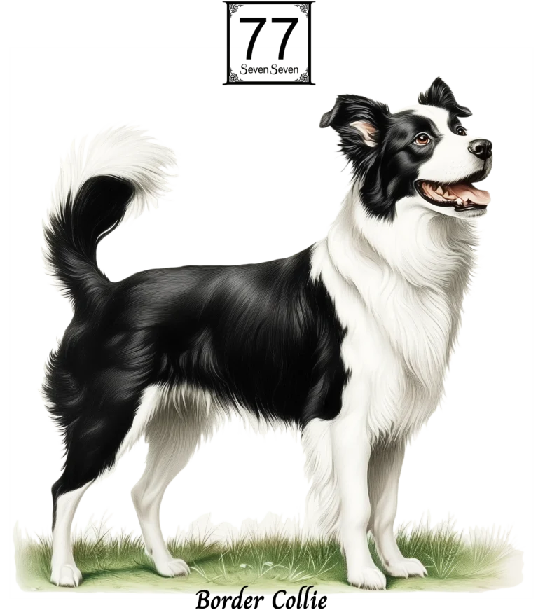 Border Collie - bawełniana torba canvas
