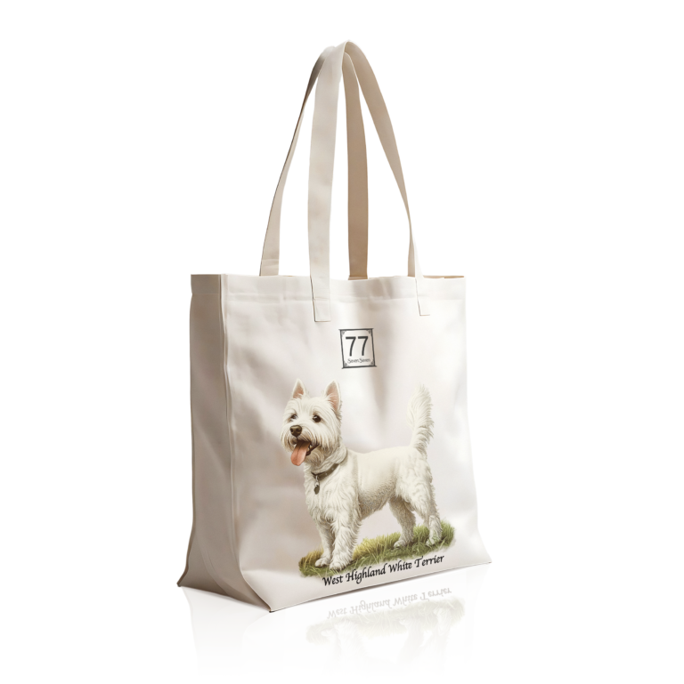 Westie (West Highland White Terrier) - bawełniana torba canvas
