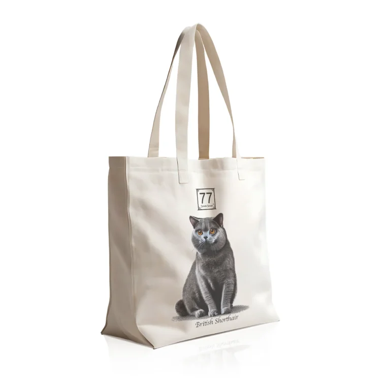 Kot Brytyjski Krótkowłosy (British Shorthair) - bawełniana torba canvas