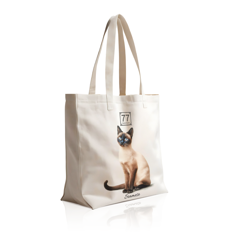 Kot Syjamski (Siamese Cat) - bawełniana torba canvas