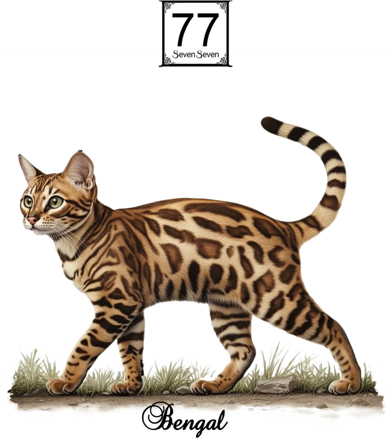 Kot Bengalski (Bengal Cat) - bawełniana torba canvas