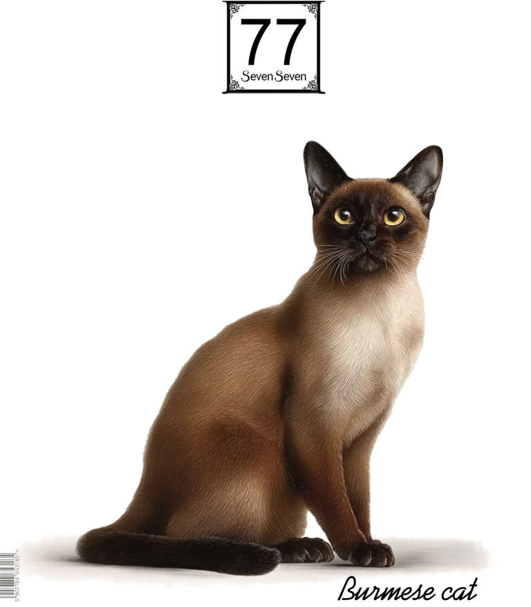Kot Burmski (Burmese Cat) - bawełniana torba canvas