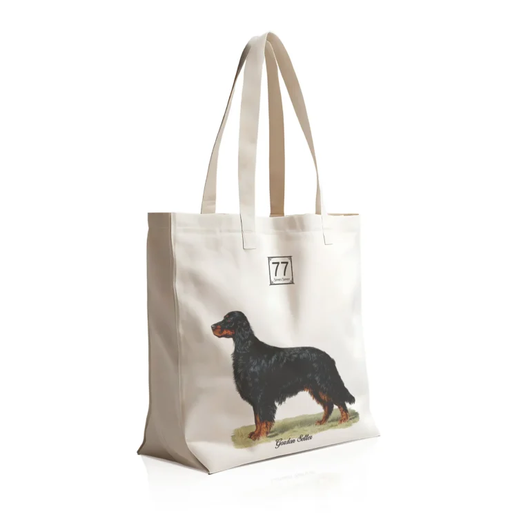 Seter Szkocki (Gordon Setter) - bawełniana torba canvas