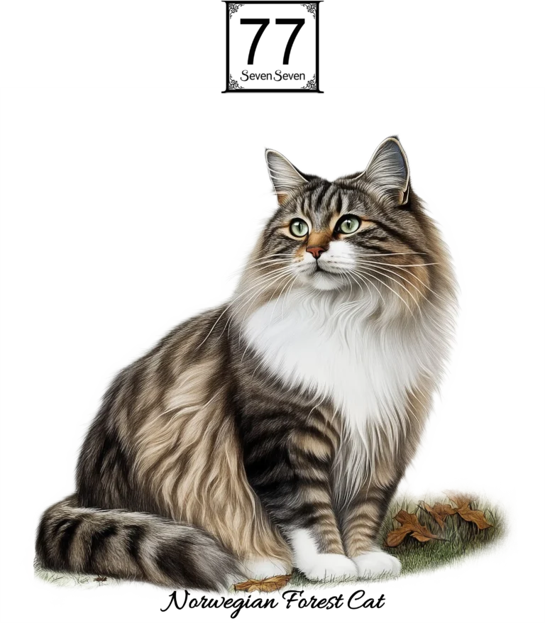 Kot Norweski Leśny (Norwegian Forest Cat) - bawełniana torba canvas