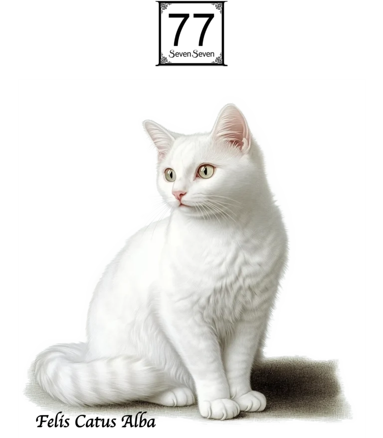 Kot Biały (Felis Catus Alba) - bawełniana torba canvas