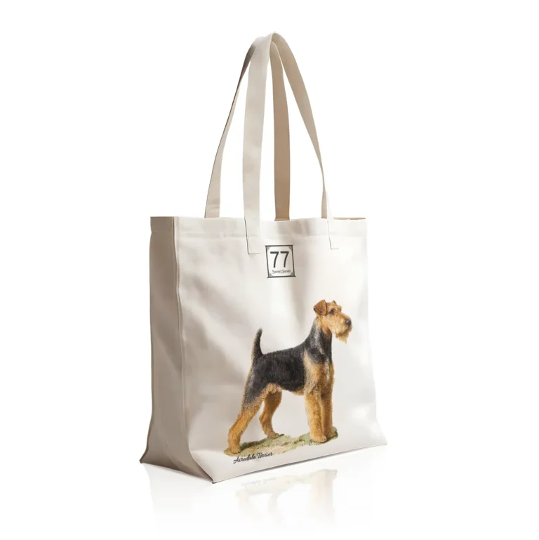 Airedale Terrier - bawełniana torba canvas
