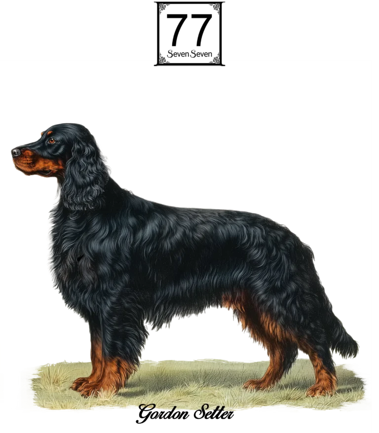 Seter Szkocki (Gordon Setter) - bawełniana torba canvas