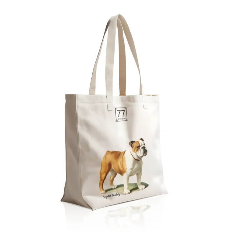 Buldog Angielski (English Bulldog) - bawełniana torba canvas