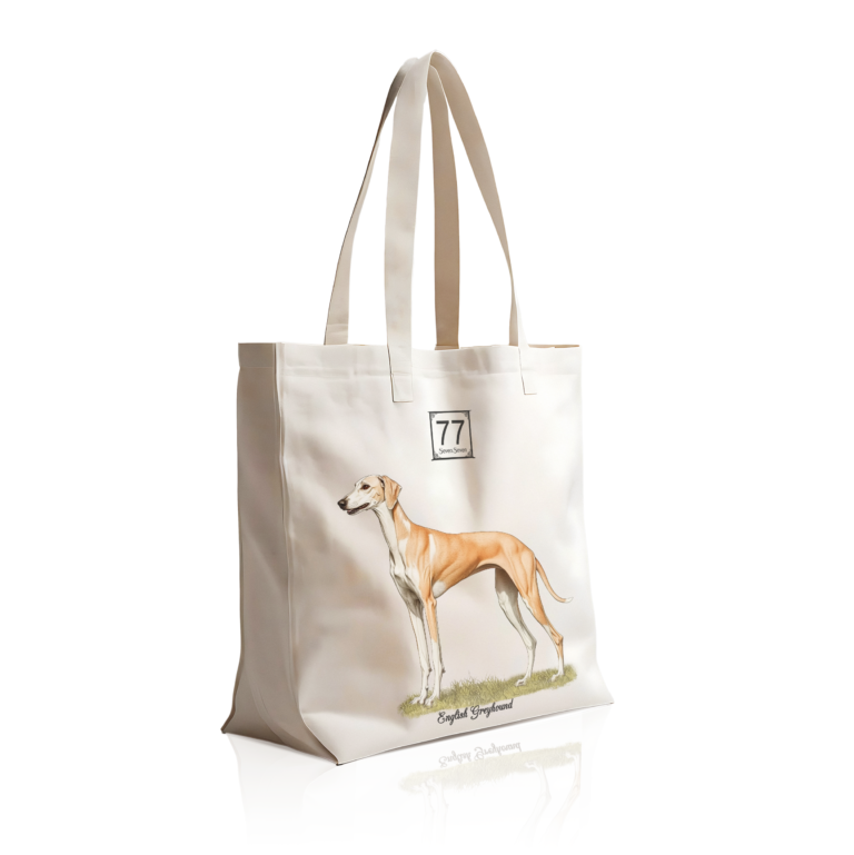 Chart Angielski (English Greyhound) - bawełniana torba canvas