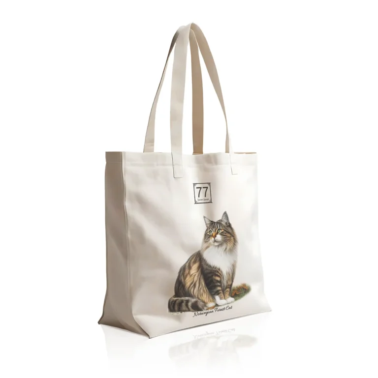 Kot Norweski Leśny (Norwegian Forest Cat) - bawełniana torba canvas