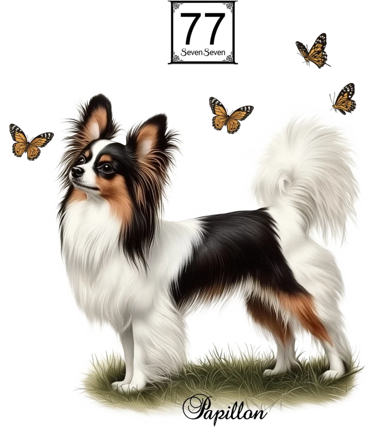 Papillon (Continental Toy Spaniel) - bawełniana torba canvas