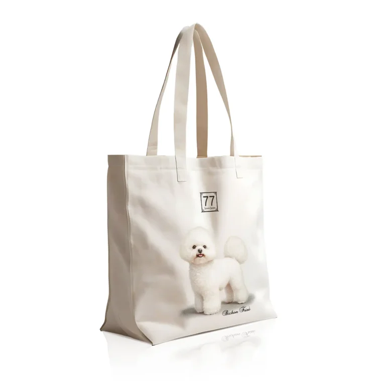 Biszon Kędzierzawy (Bichon Frise) - bawełniana torba canvas