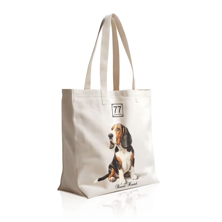 Basset Hound - bawełniana torba canvas