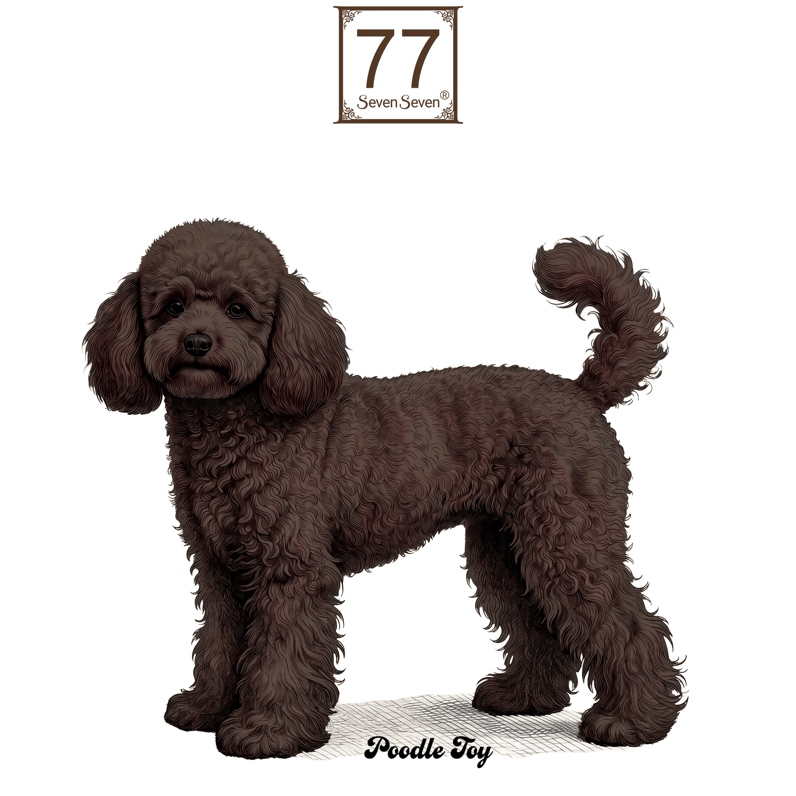 Pudel (Poodle) - bawełniana torba canvas - obrazek 4