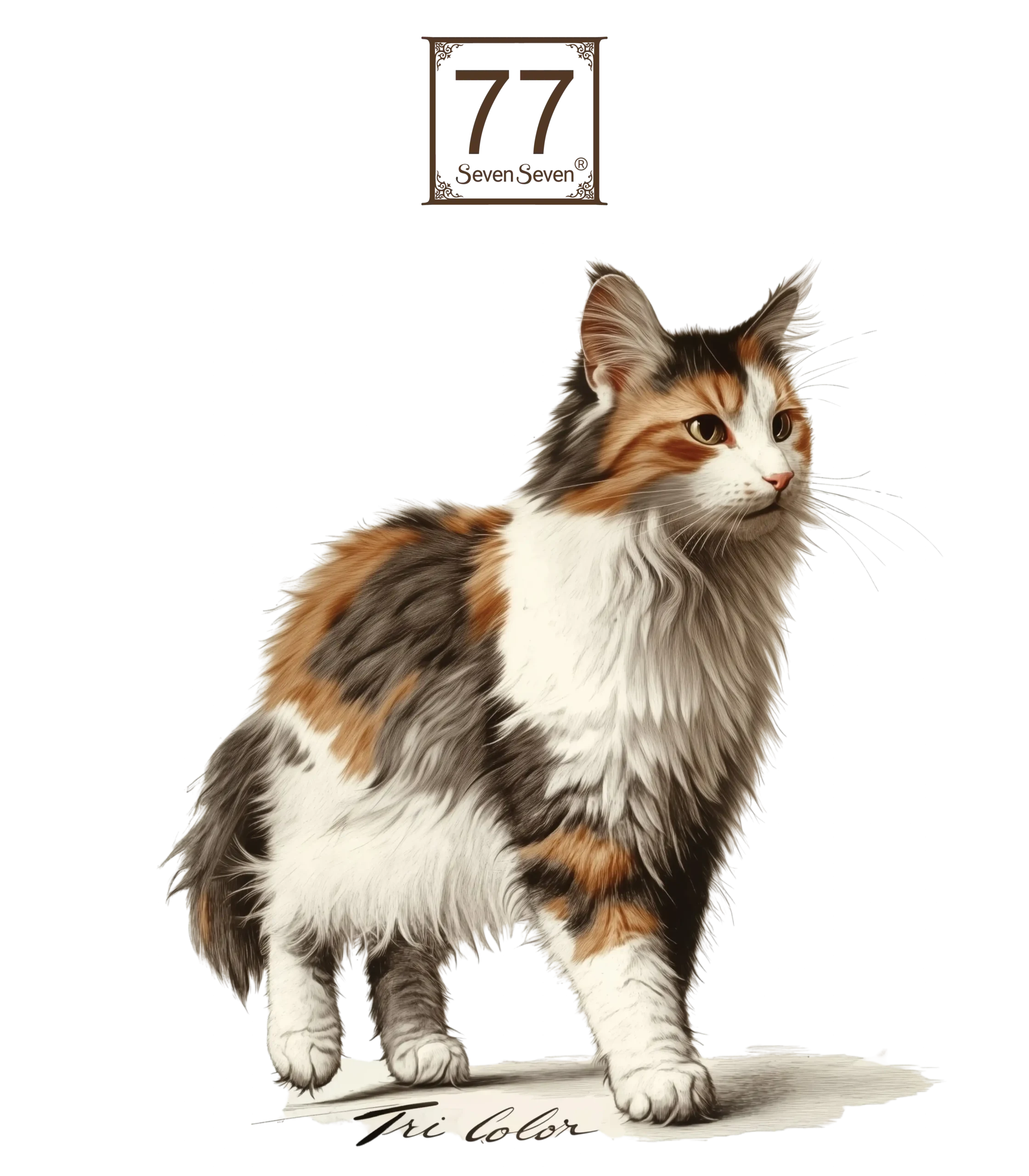 Kot Tri-color - bawełniana torba canvas - obrazek 2