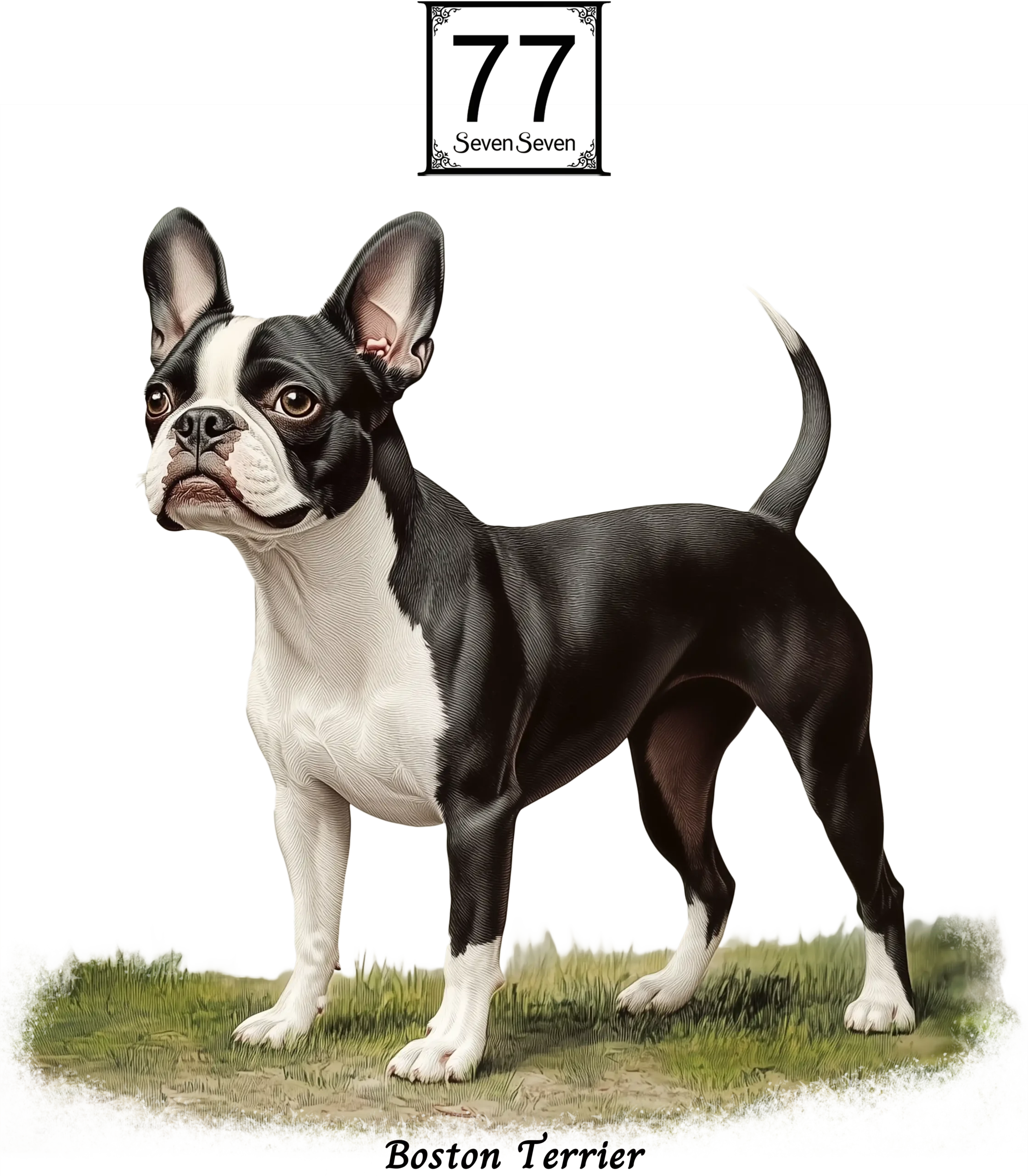Terier Bostoński (Boston Terrier) - bawełniana torba canvas - obrazek 2