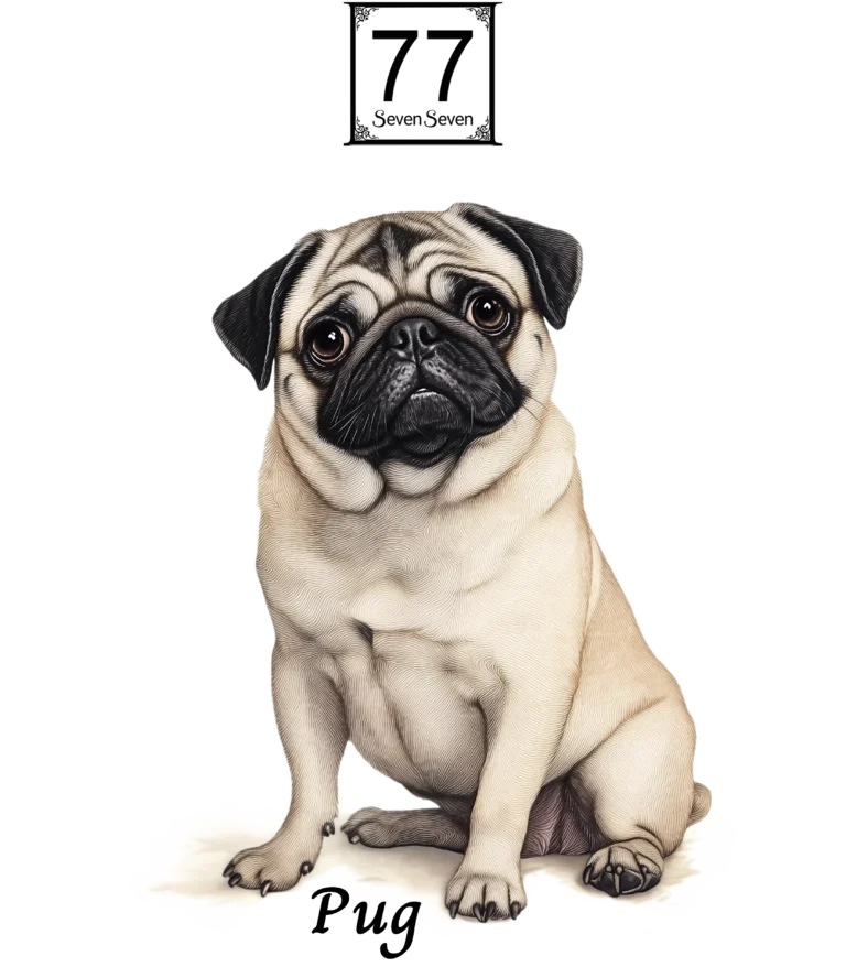 Mops (Pug) - bawełniana torba canvas