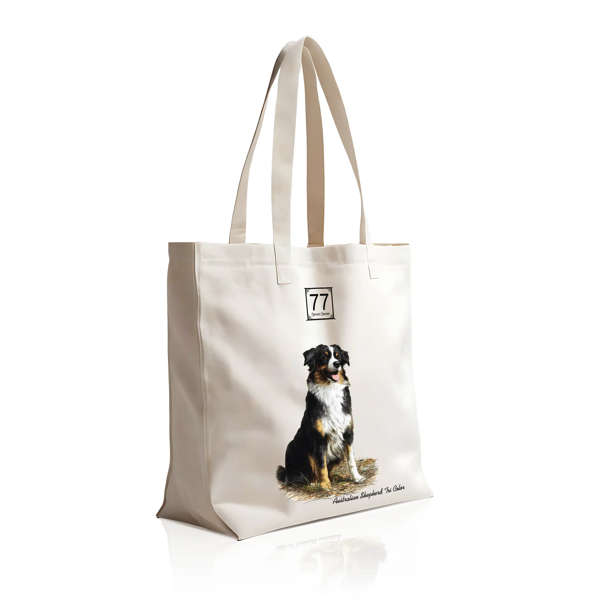 Owczarek Australijski (Australian Shepherd) - bawełniana torba canvas - obrazek 4