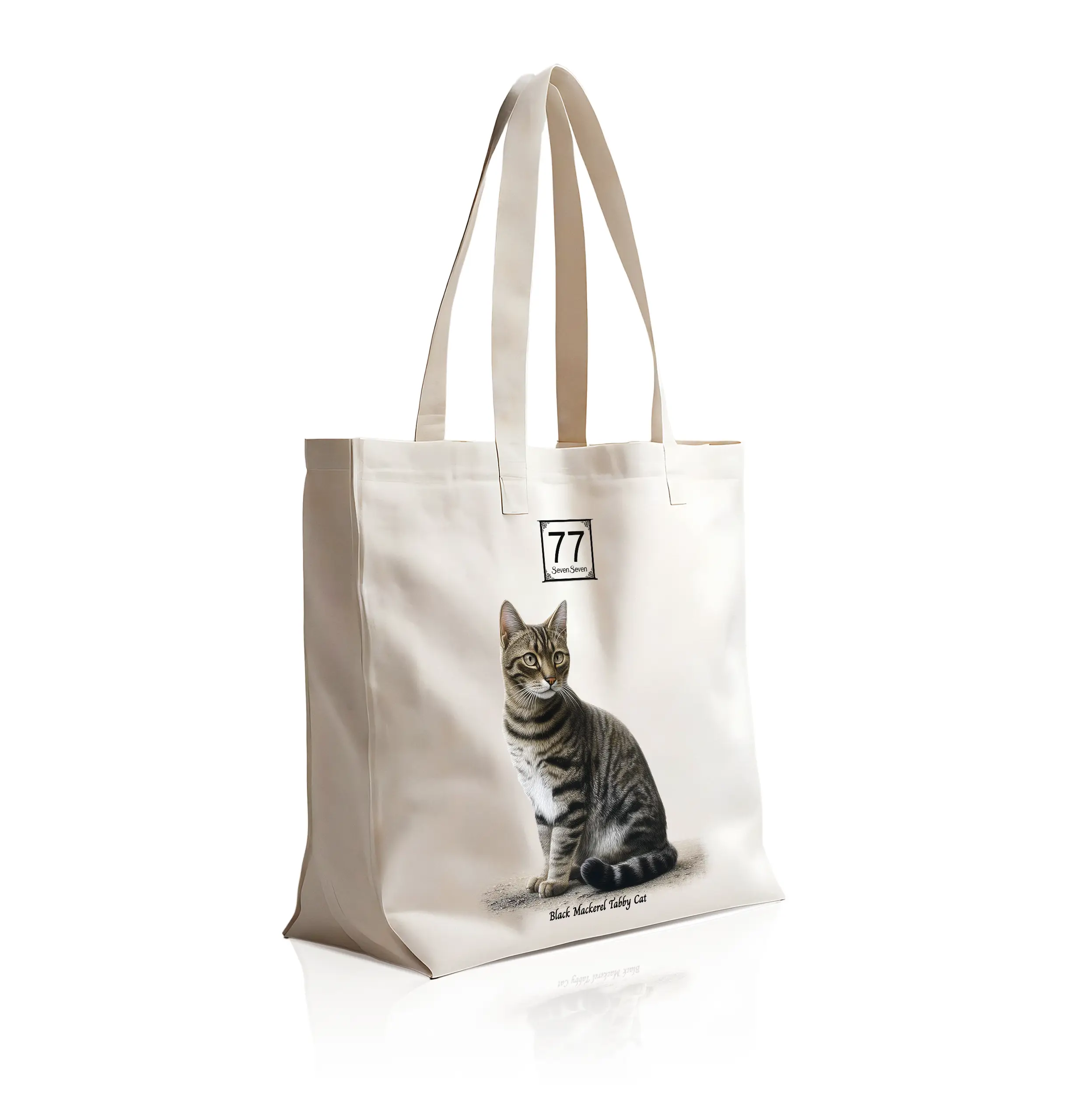 Kot Pręgowany (Felis Catus) - bawełniana torba canvas - obrazek 4