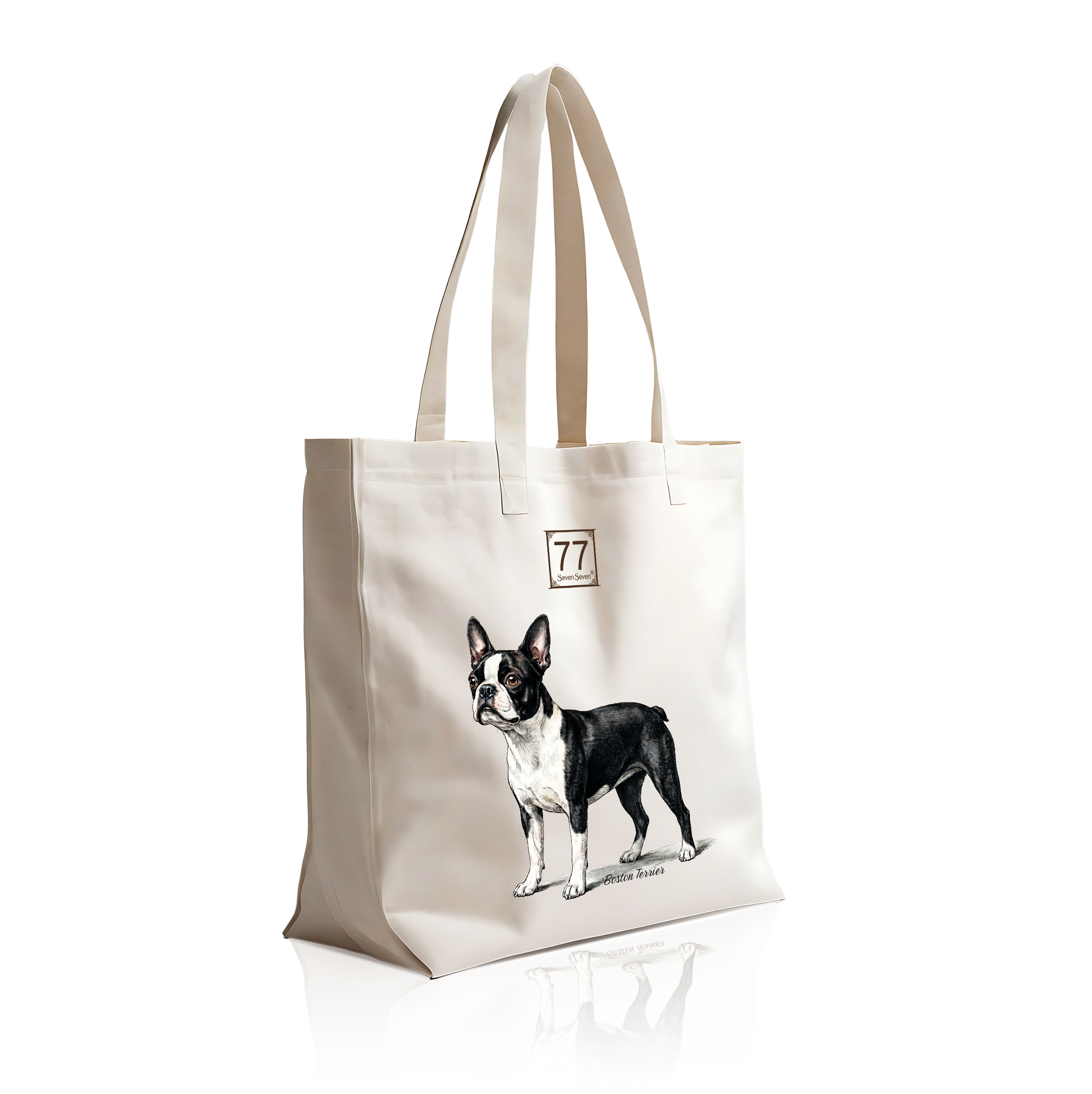 Terier Bostoński (Boston Terrier) - bawełniana torba canvas - obrazek 3