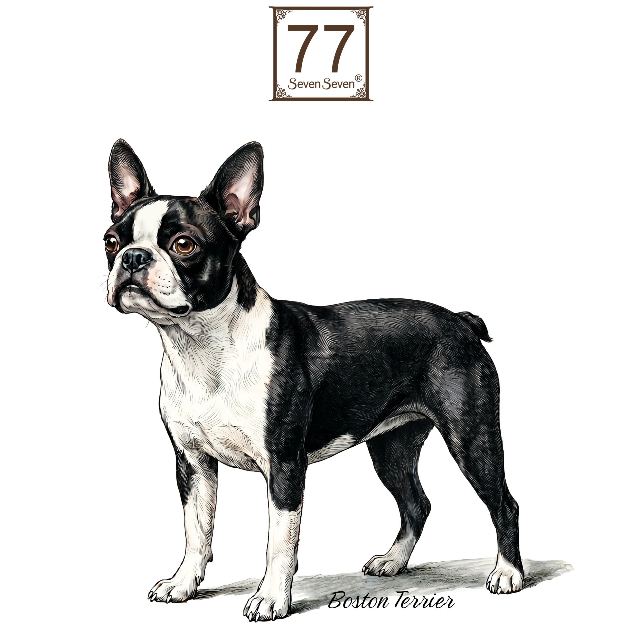 Terier Bostoński (Boston Terrier) - bawełniana torba canvas
