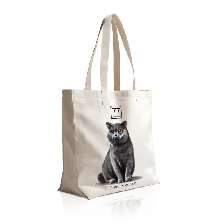 Kot Brytyjski Krótkowłosy (British Shorthair) - bawełniana torba canvas