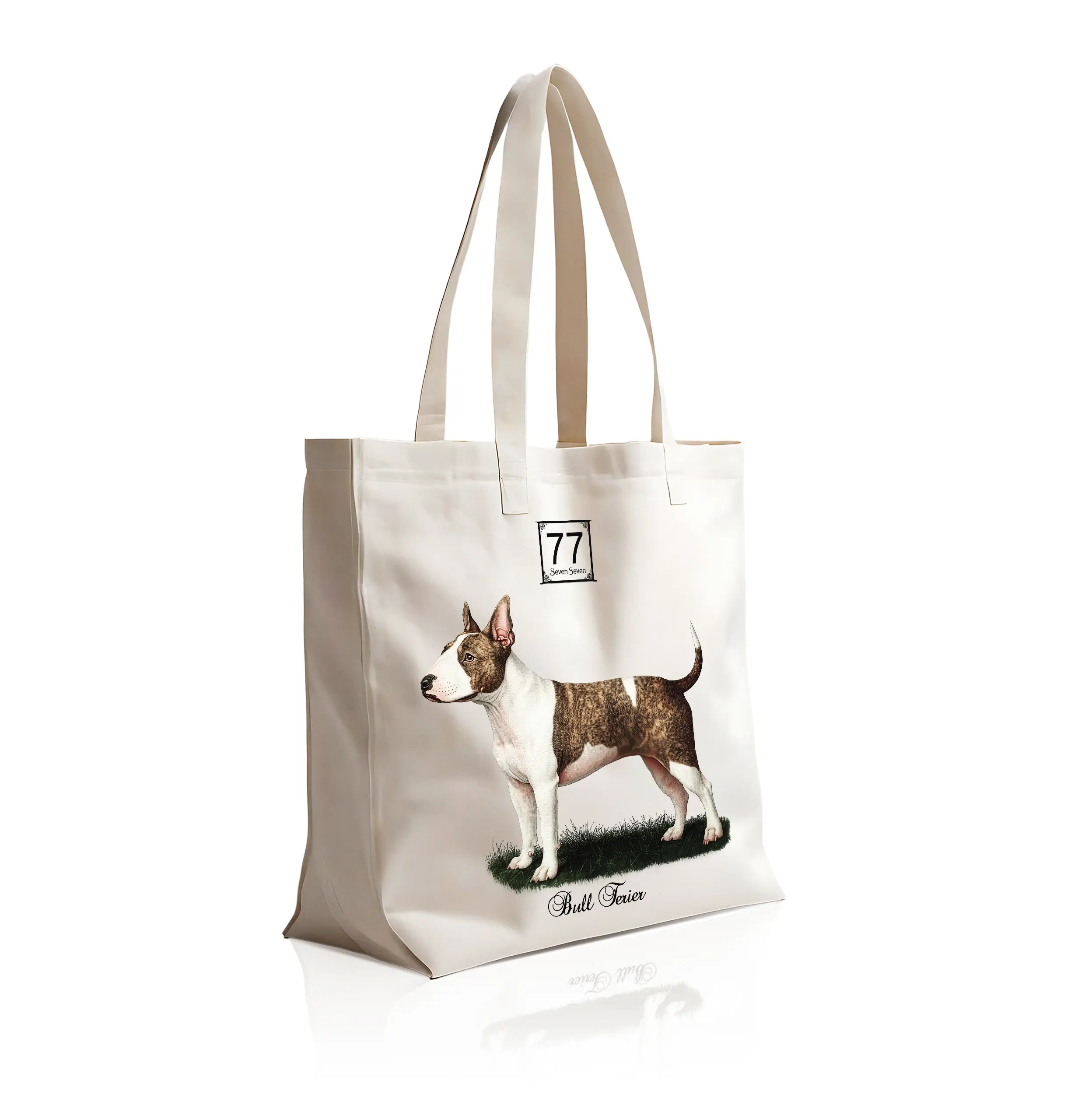 Bull Terrier (Bulterier) - bawełniana torba canvas - obrazek 2