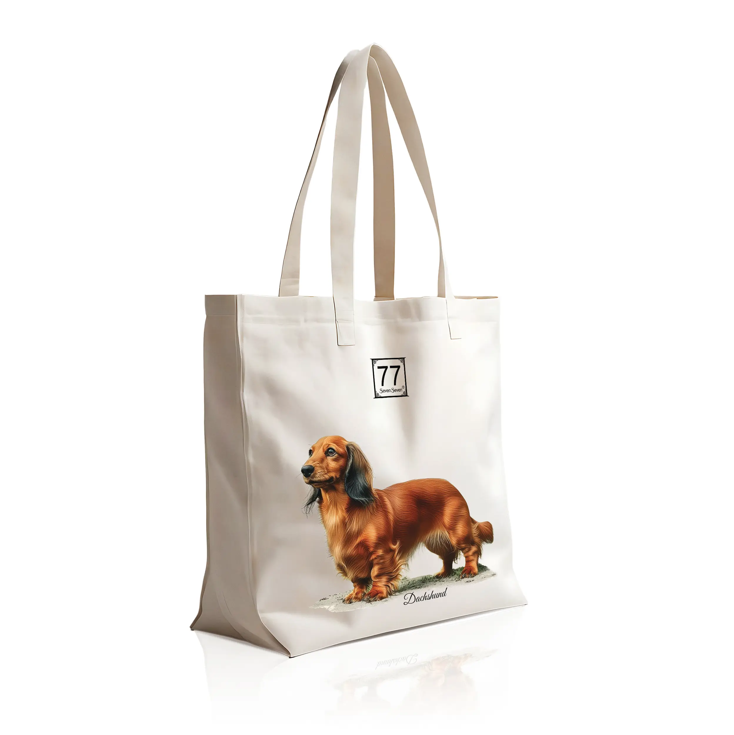 Jamnik (Dachshund) - bawełniana torba canvas - obrazek 6
