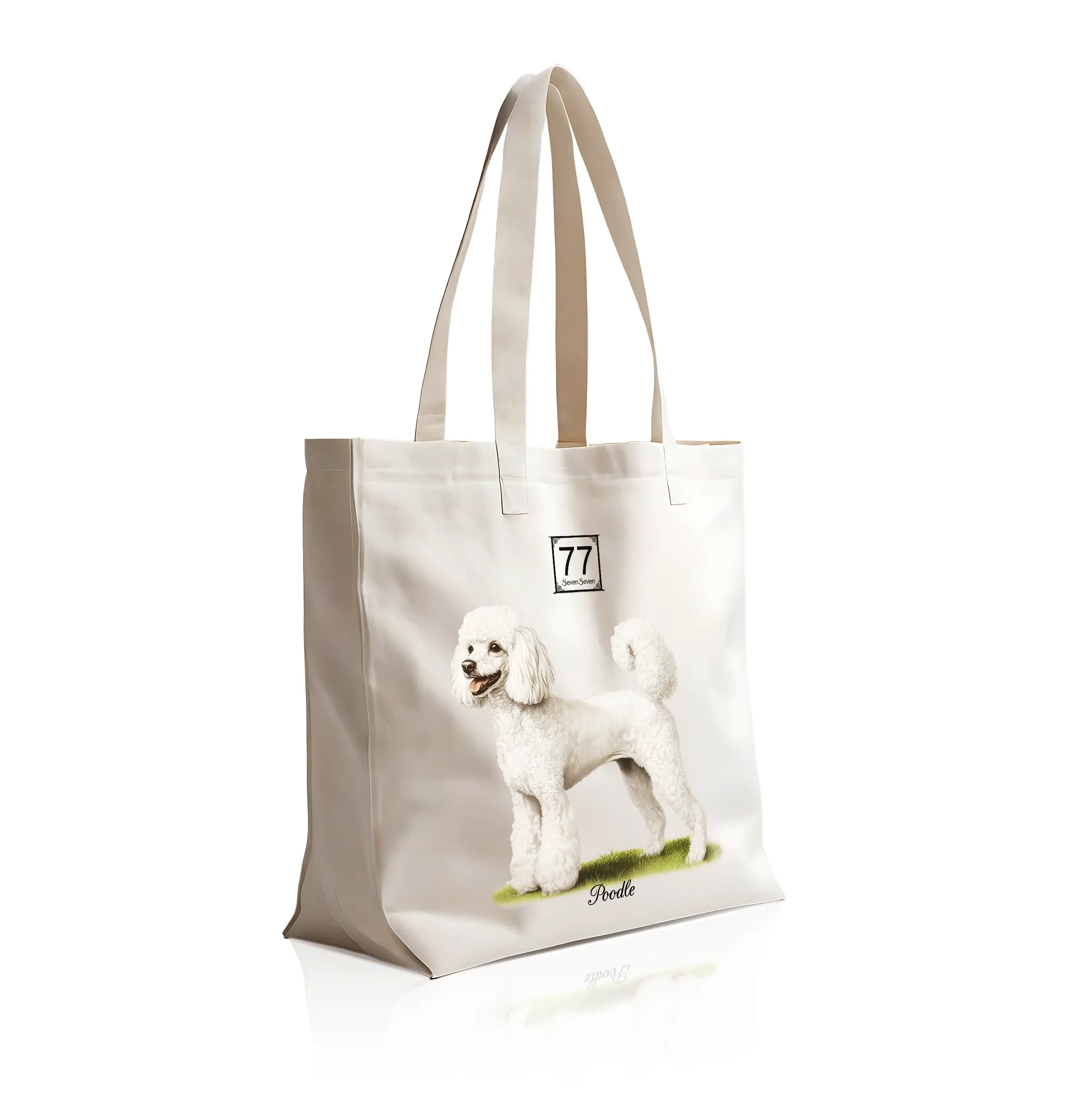 Pudel (Poodle) - bawełniana torba canvas - obrazek 7