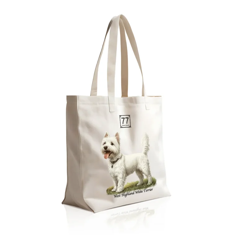Westie (West Highland White Terrier) - bawełniana torba canvas