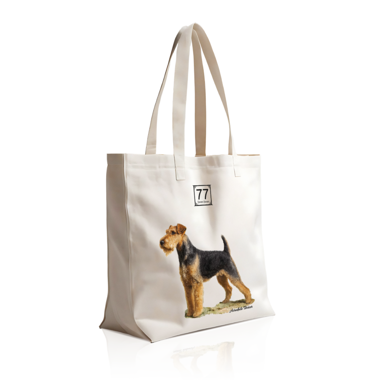 Airedale Terrier - bawełniana torba canvas