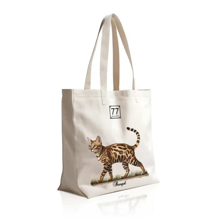 Kot Bengalski (Bengal Cat) - bawełniana torba canvas