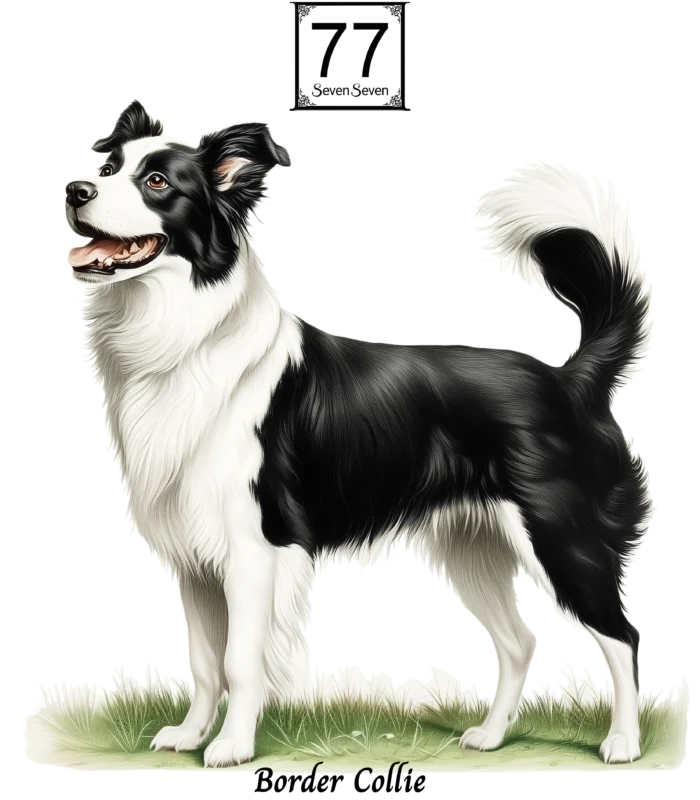 Border Collie - bawełniana torba canvas