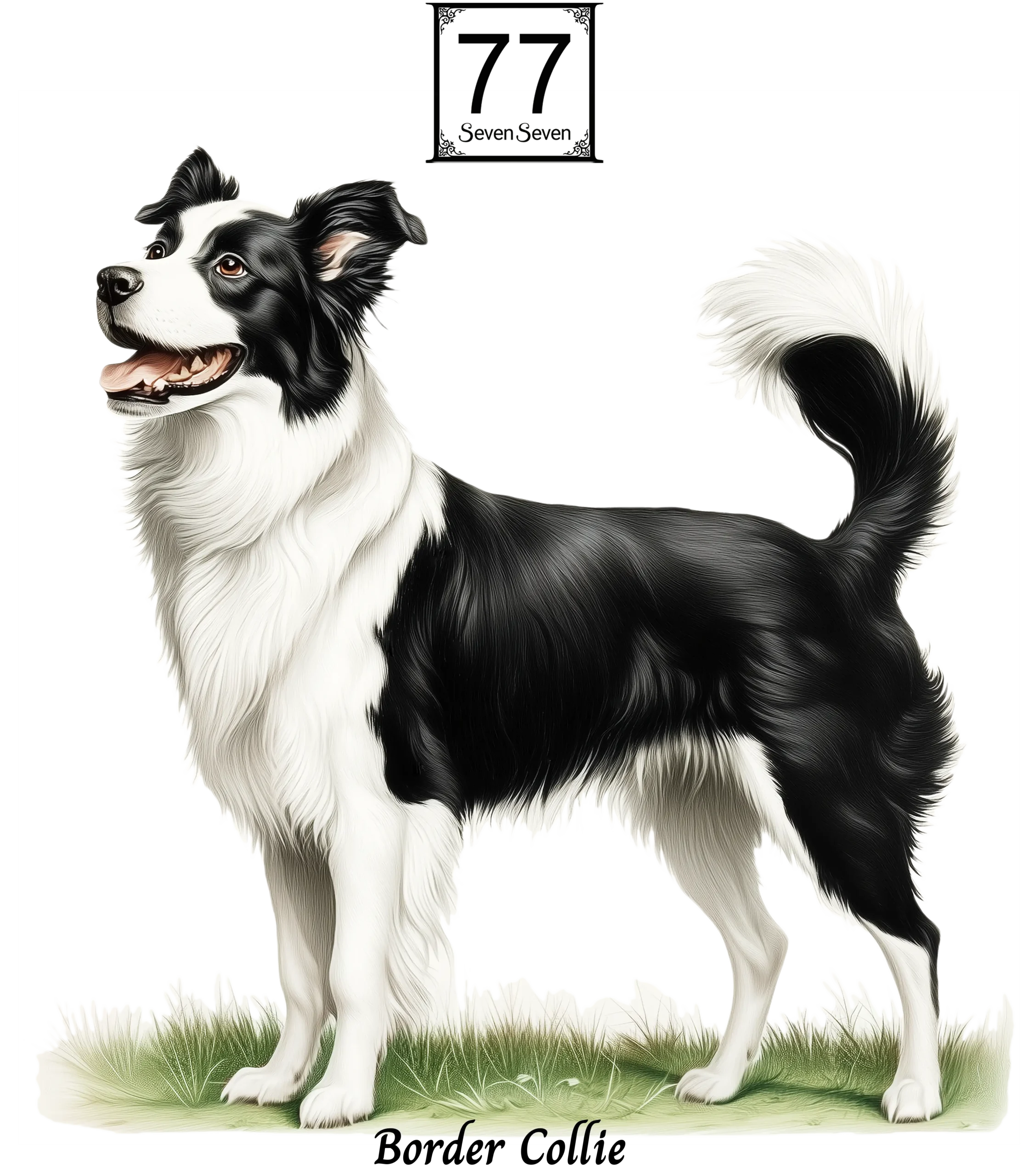 Border Collie - bawełniana torba canvas
