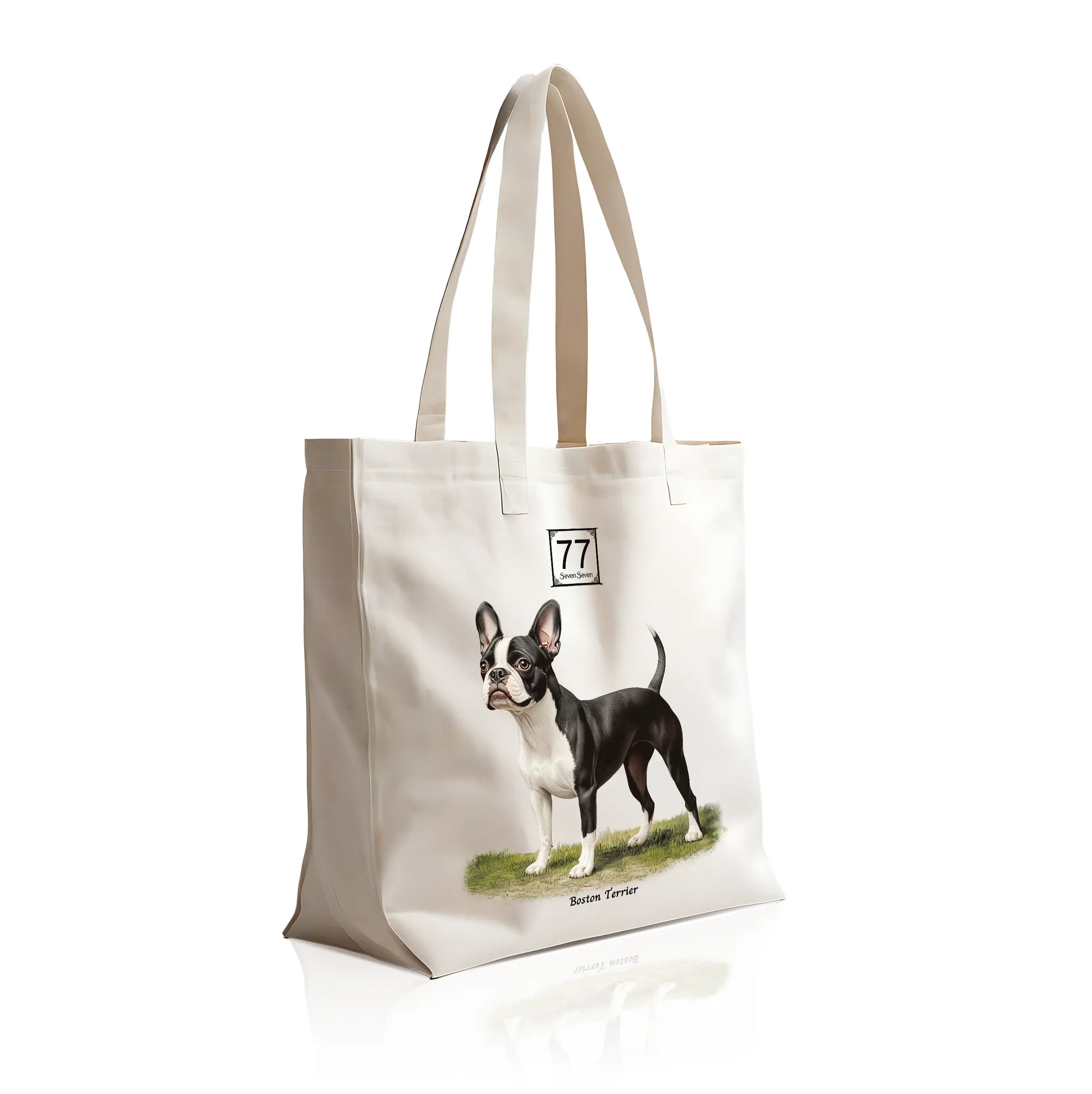 Terier Bostoński (Boston Terrier) - bawełniana torba canvas - obrazek 4
