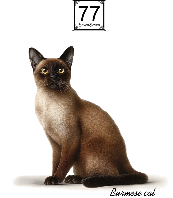Kot Burmski (Burmese Cat) - bawełniana torba canvas