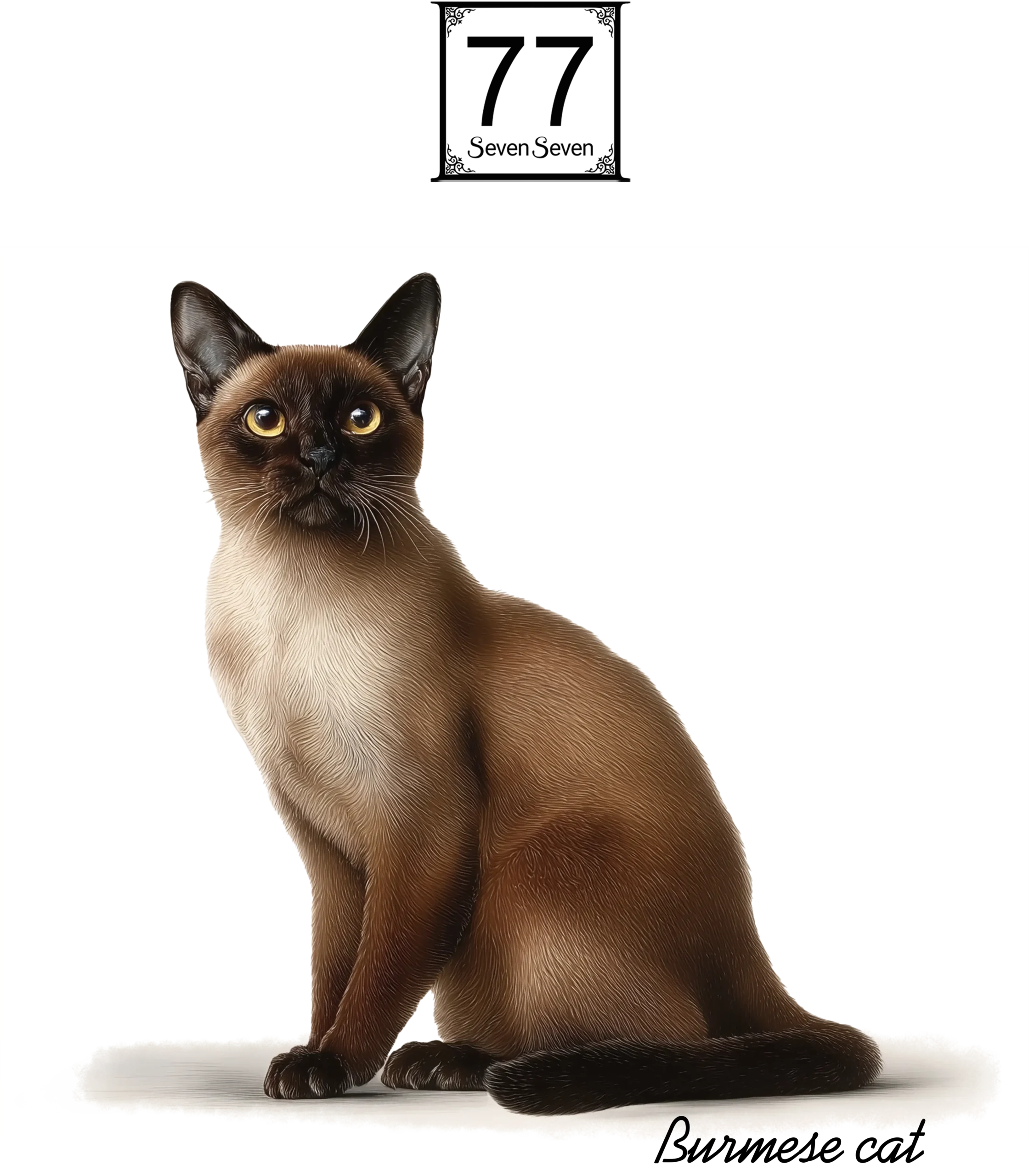 Kot Burmski (Burmese Cat) - bawełniana torba canvas