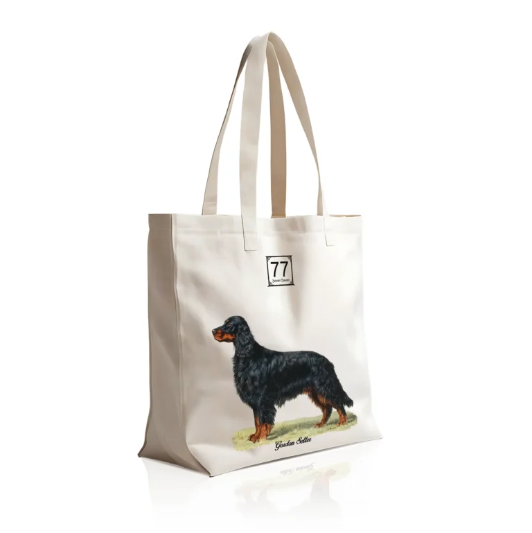 Seter Szkocki (Gordon Setter) - bawełniana torba canvas