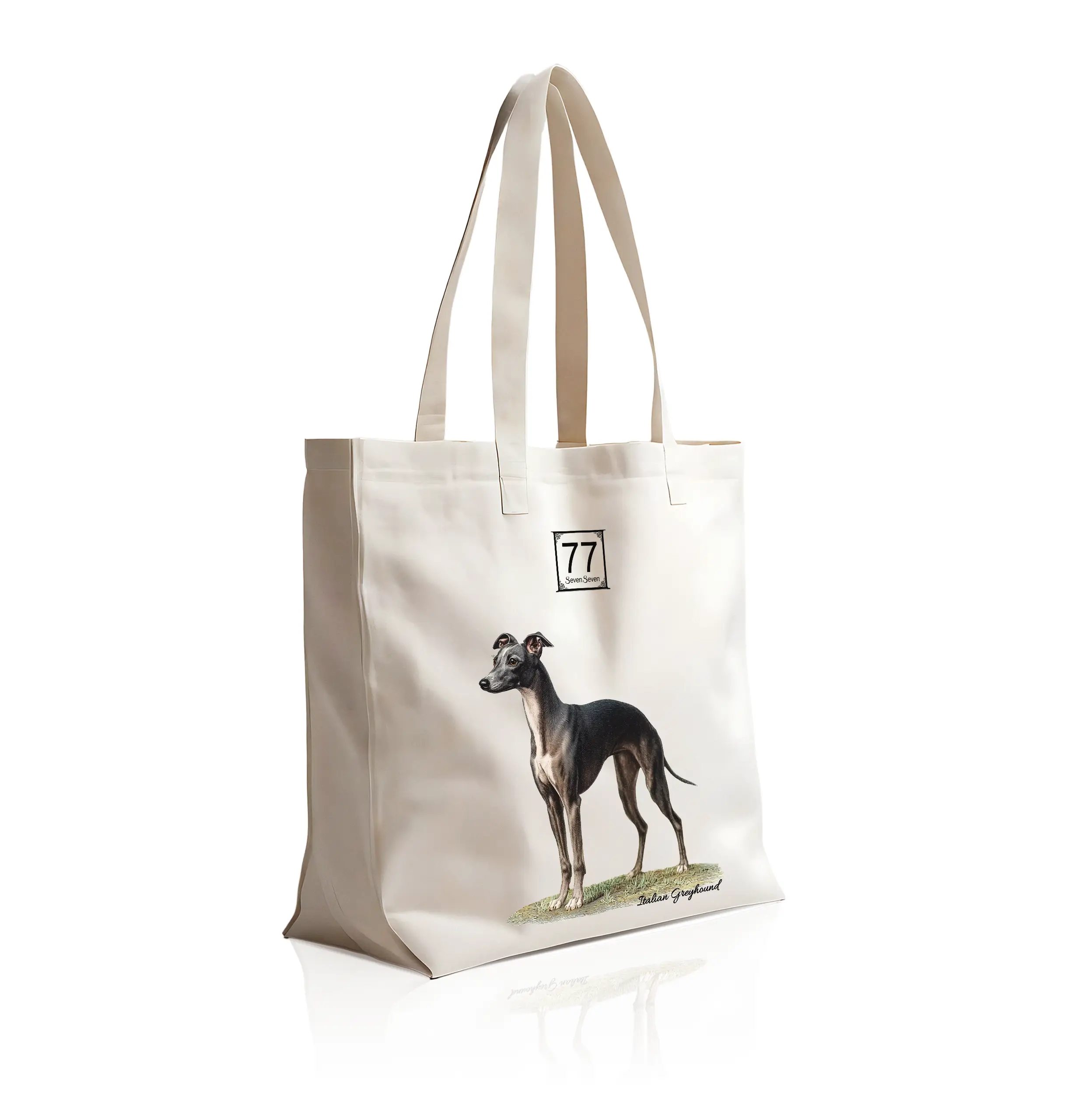 Charcik Włoski (Italian Greyhound) - bawełniana torba canvas - obrazek 2
