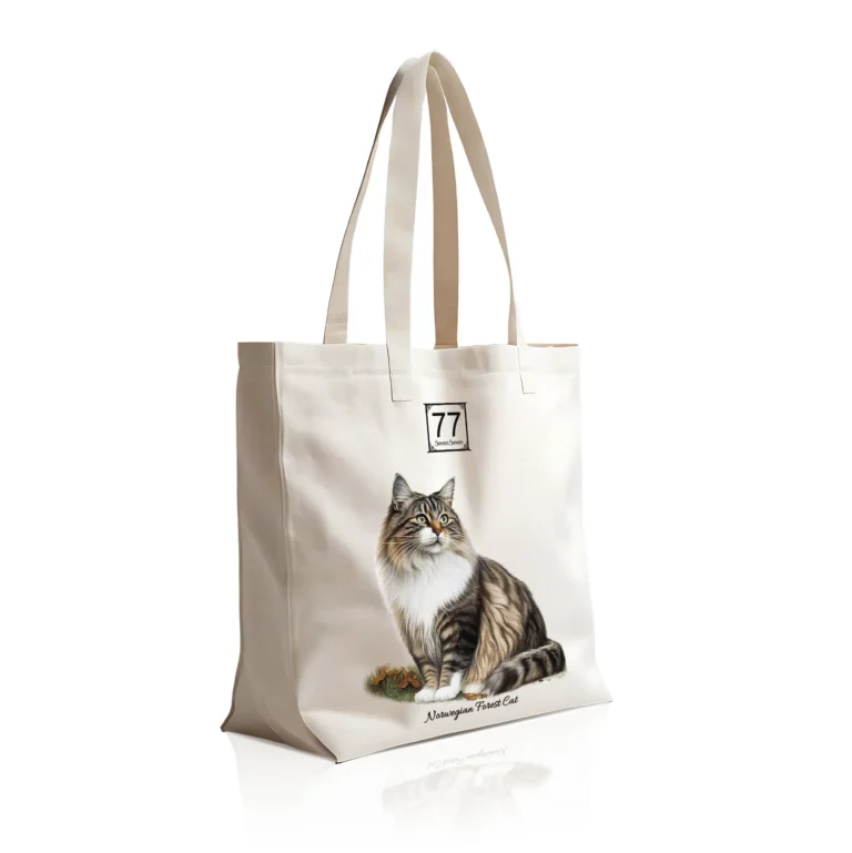 Kot Norweski Leśny (Norwegian Forest Cat) - bawełniana torba canvas