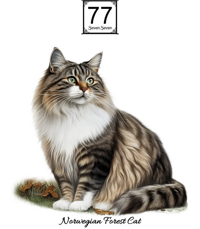 Kot Norweski Leśny (Norwegian Forest Cat) - bawełniana torba canvas
