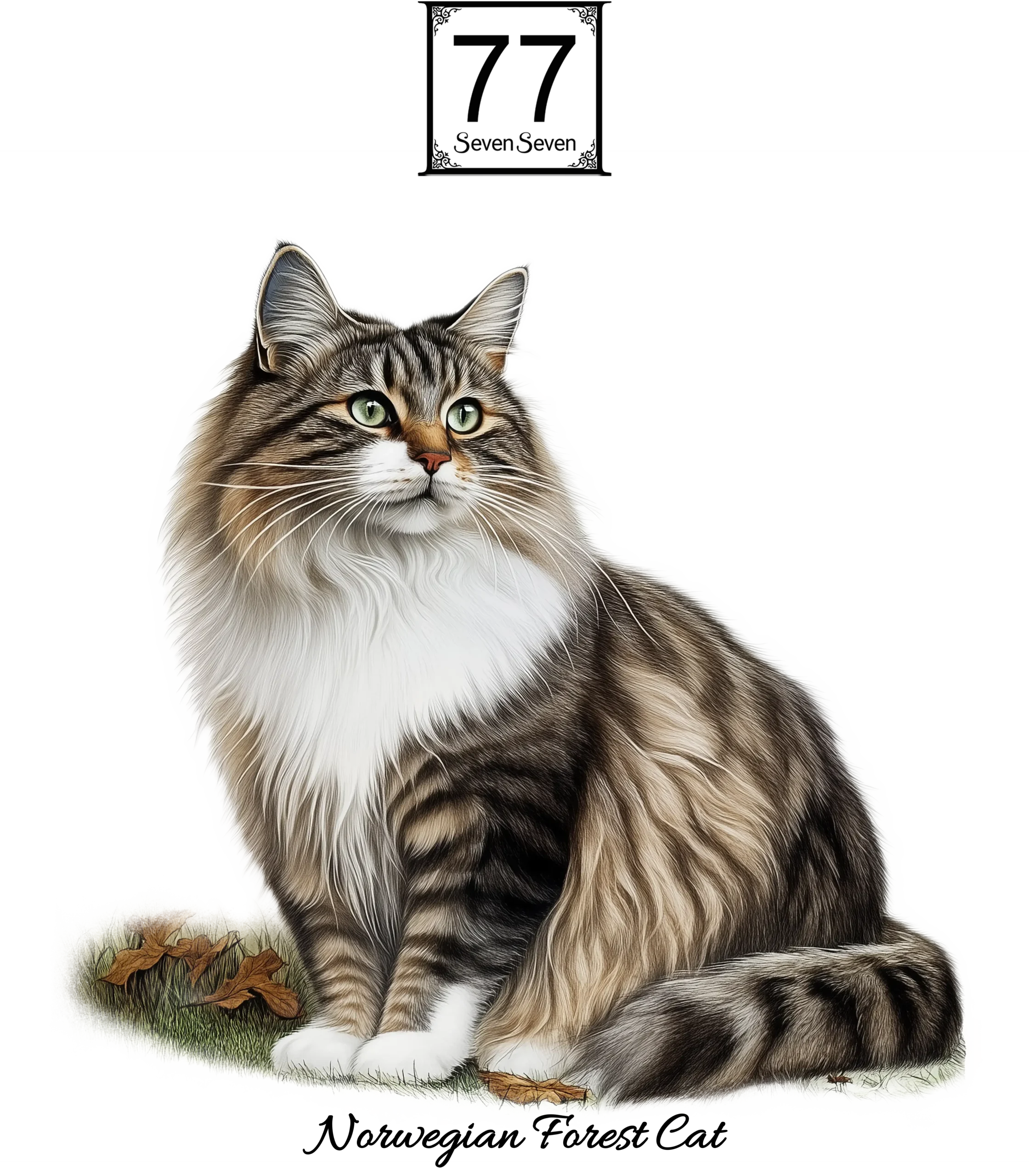 Kot Norweski Leśny (Norwegian Forest Cat) - bawełniana torba canvas