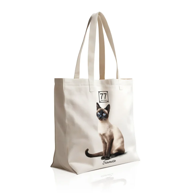Kot Syjamski (Siamese Cat) - bawełniana torba canvas