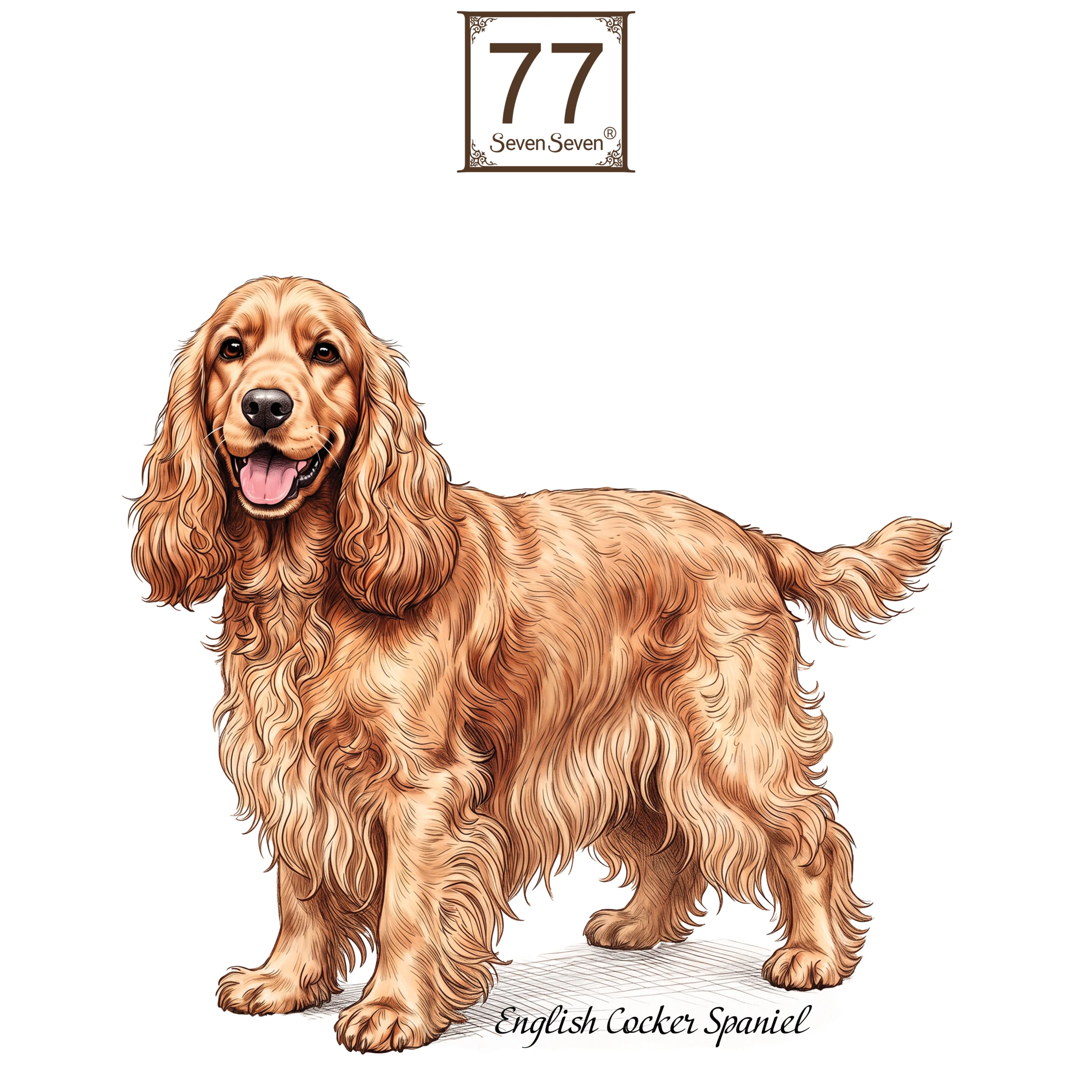 Cocker Spaniel Angielski (English Cocker Spaniel) - bawełniana torba canvas - obrazek 3