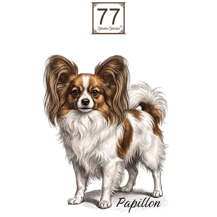 Papillon (Continental Toy Spaniel) - bawełniana torba canvas