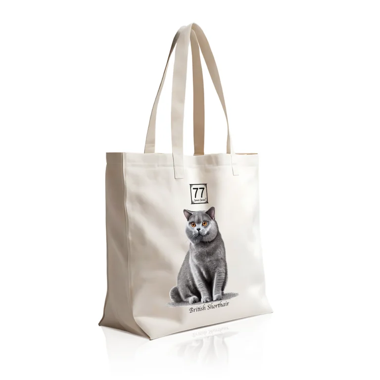 Kot Brytyjski Krótkowłosy (British Shorthair) - bawełniana torba canvas